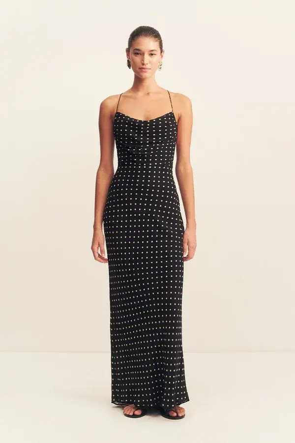Shona Joy Houston Lace Back Maxi Dress / Polka dot / Size 16  - Image 1