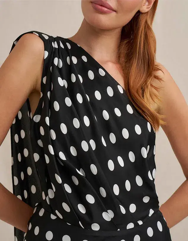By Johnny Dove Drape Polka Dress / Size 16  - Image 4