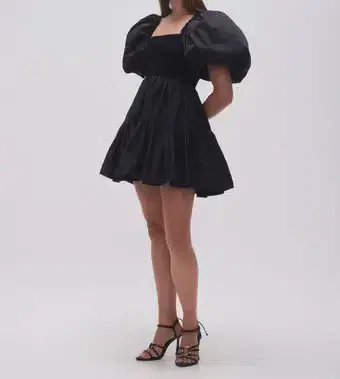 Aje Casa Black Puff Sleeve Mini Dress size 14 - Image 7