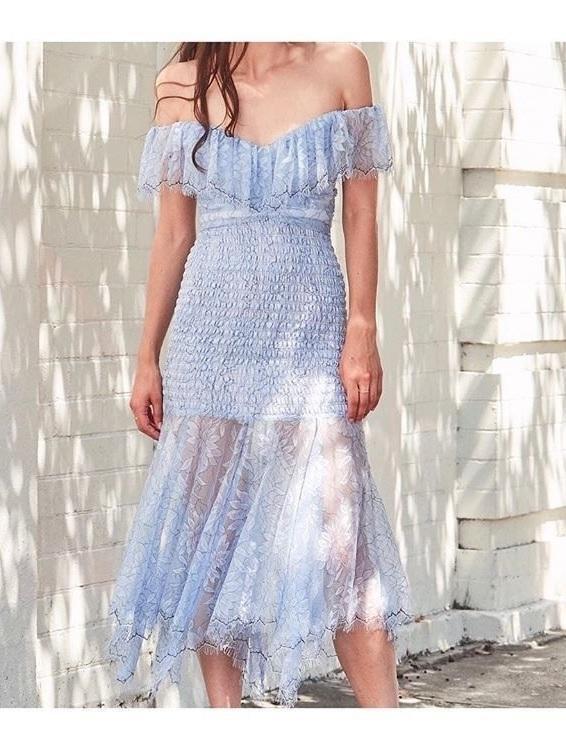 Alice McCall Lotus Gown Periwinkle Blue Size 6 - Image 1