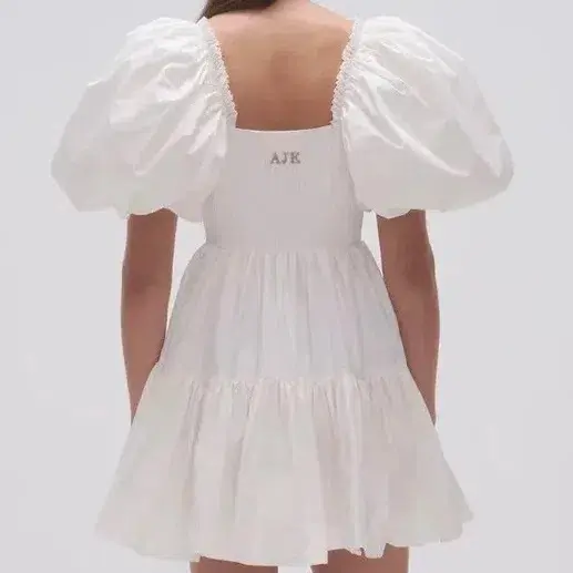 Aje Casa White Puff Sleeve Mini Dress size 16 - Image 7