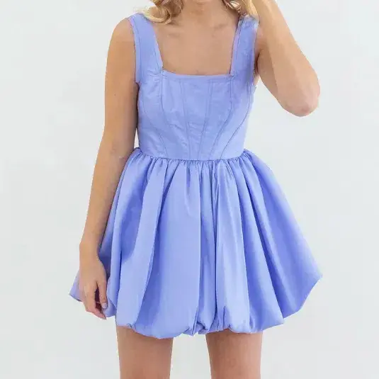 Aje Suzette Lavender Bubble Mini Dress Size 14 - Image 6