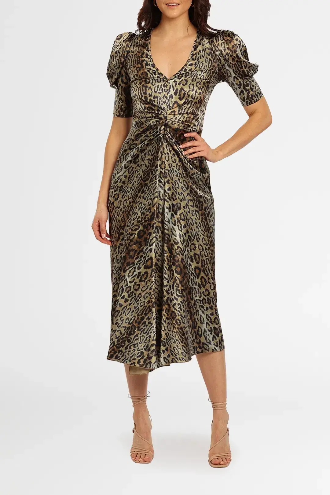 Rotate by Birger Christensen Leopard Sierina Dress, Size 10 - Image 1