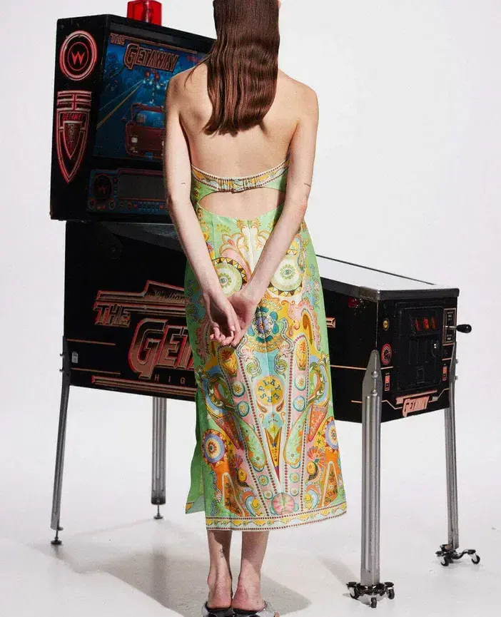 Alemais Pinball bodice strapless dress. Size Au 10 - Image 3