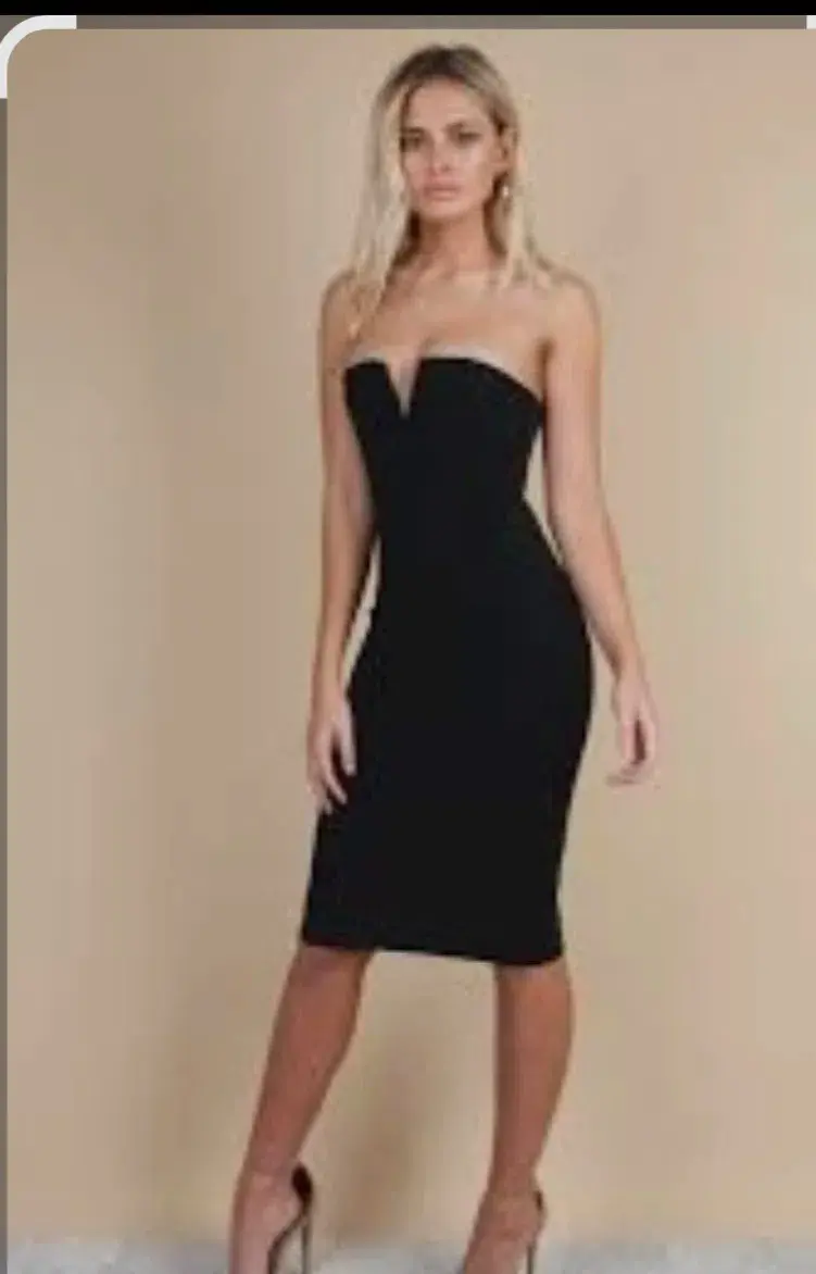 Zachary bla k strapless minidress - Image 1