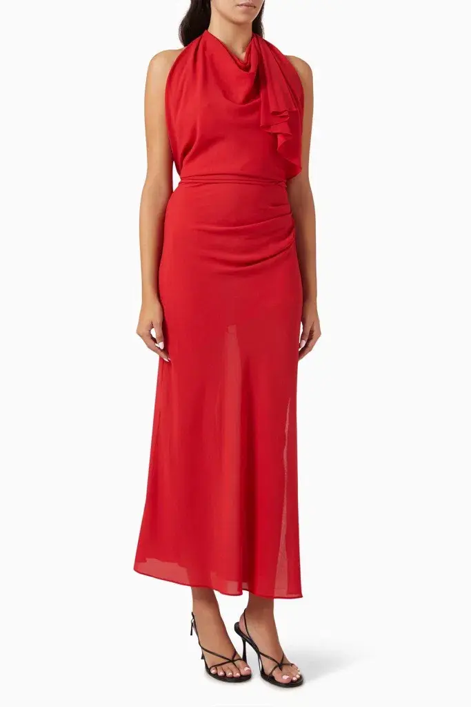 Bec & Bridge Clarise red full length dress size 8 - Image 3