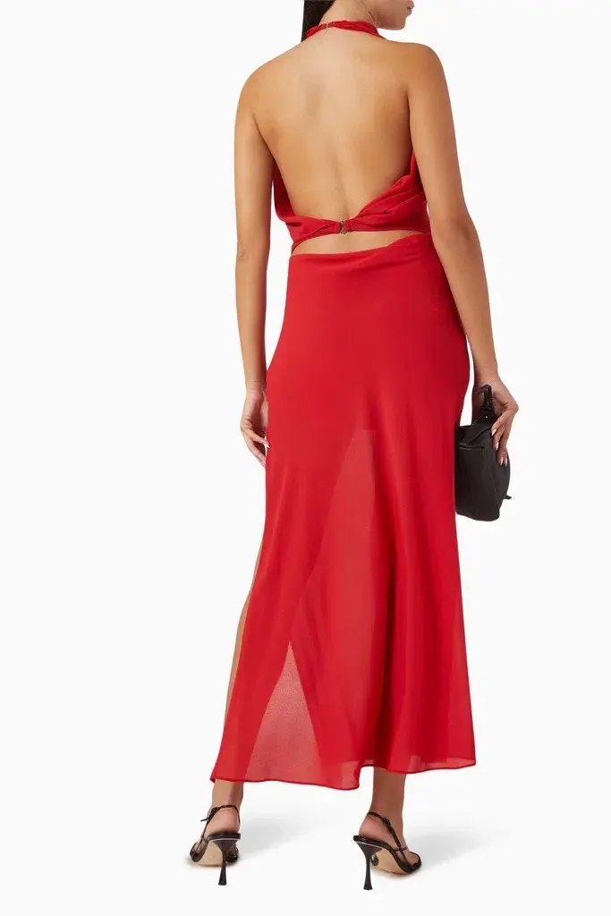 Bec & Bridge Clarise red full length dress size 8 - Image 2