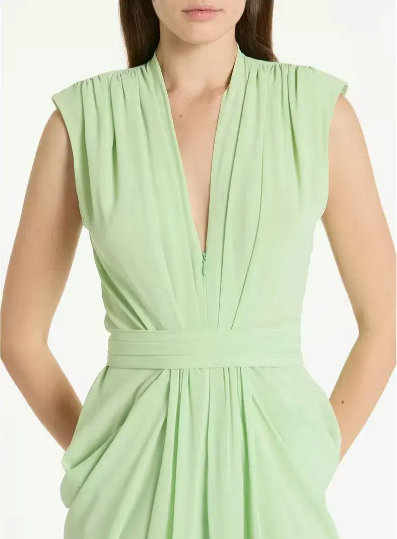 Carla Zampatti Peridot Waterfall Dress Size 10 - Image 3