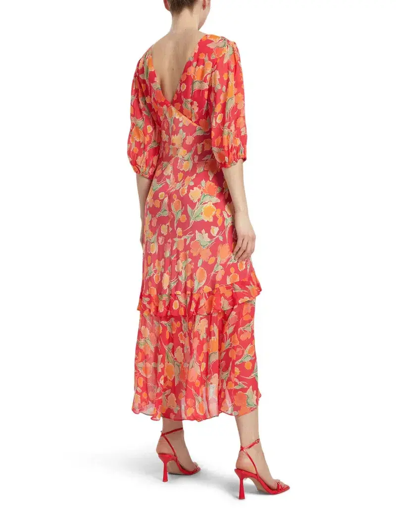 Rixo Floral Cheryl Midi Dress - Size M - Image 2