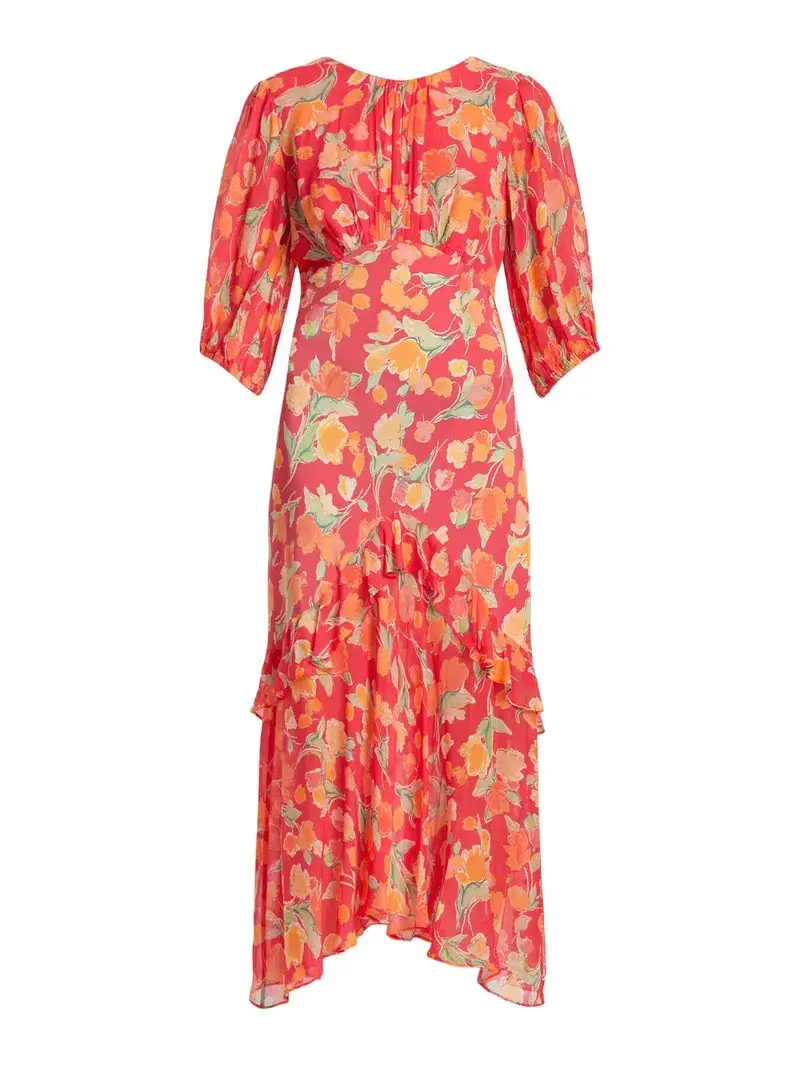 Rixo Floral Cheryl Midi Dress - Size M - Image 3