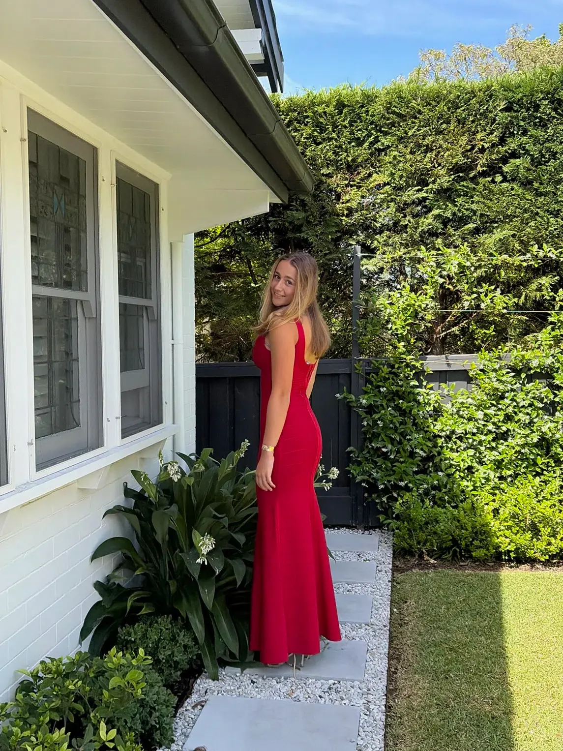 Hervé Léger Red Bandage Gown Size S - Image 4