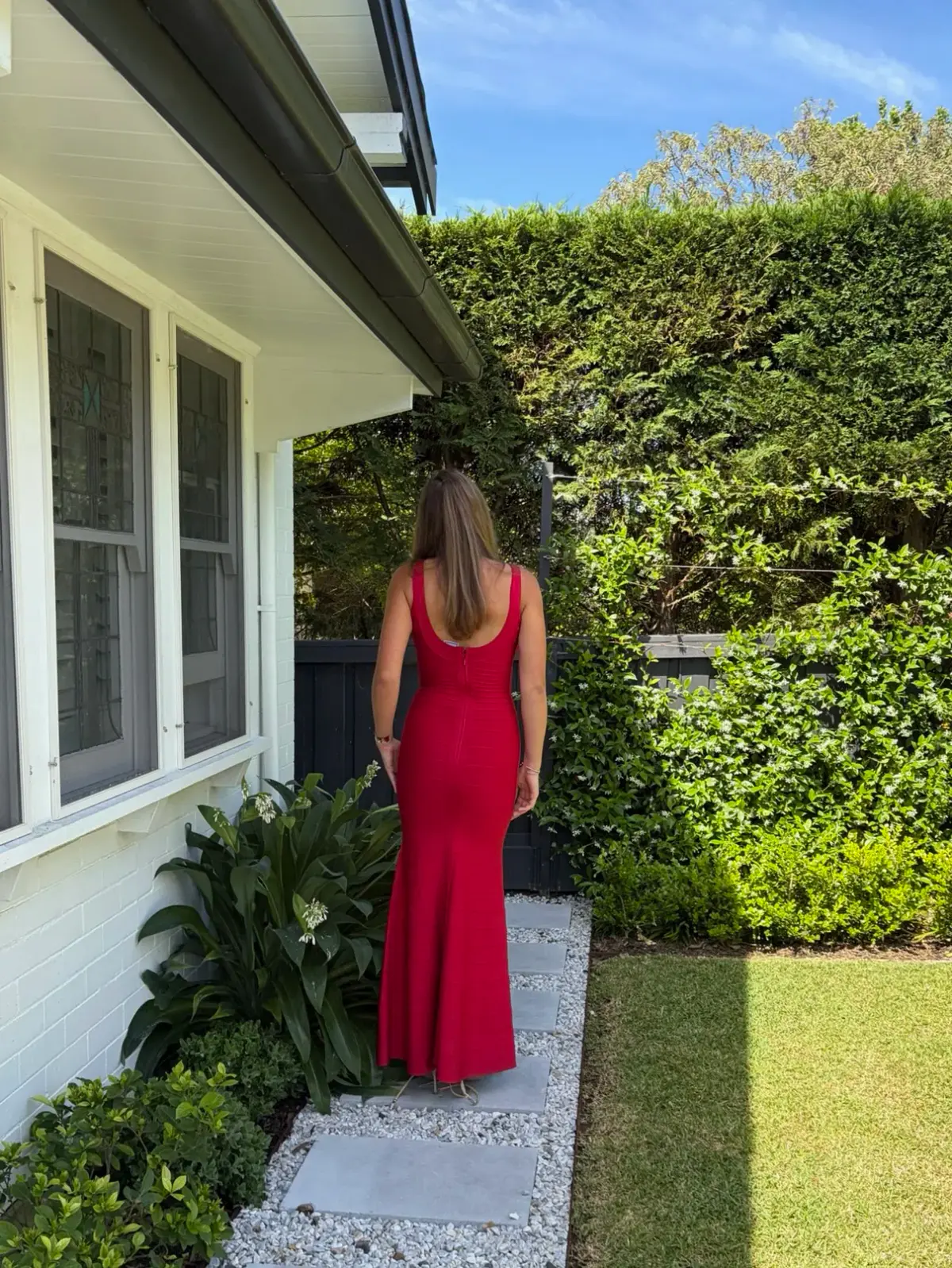 Hervé Léger Red Bandage Gown Size S - Image 3
