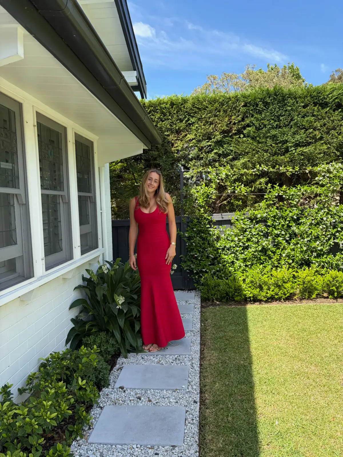 Hervé Léger Red Bandage Gown Size S - Image 2