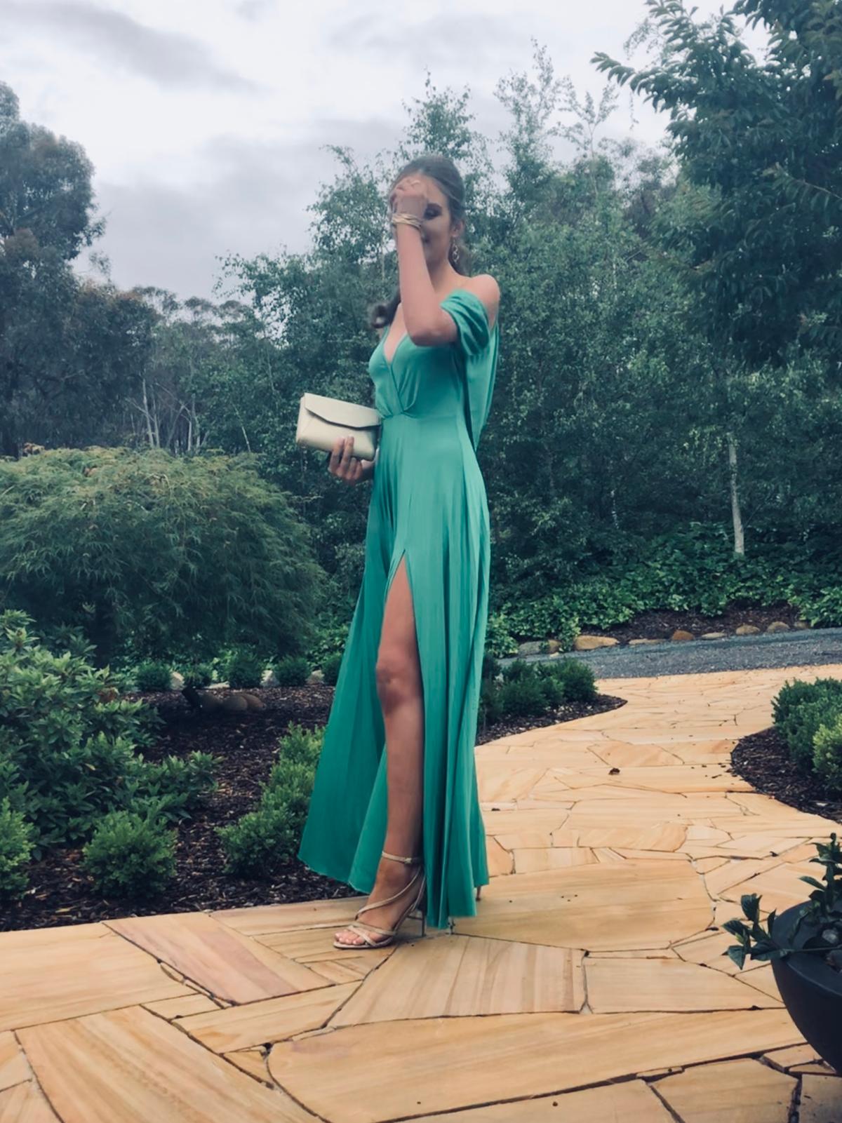 Green Formal Dress size 8 - Image 2