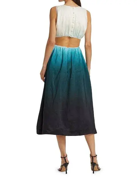 Aje Cosmos Ombre Cut out Midi Dress Size 14 - Image 3