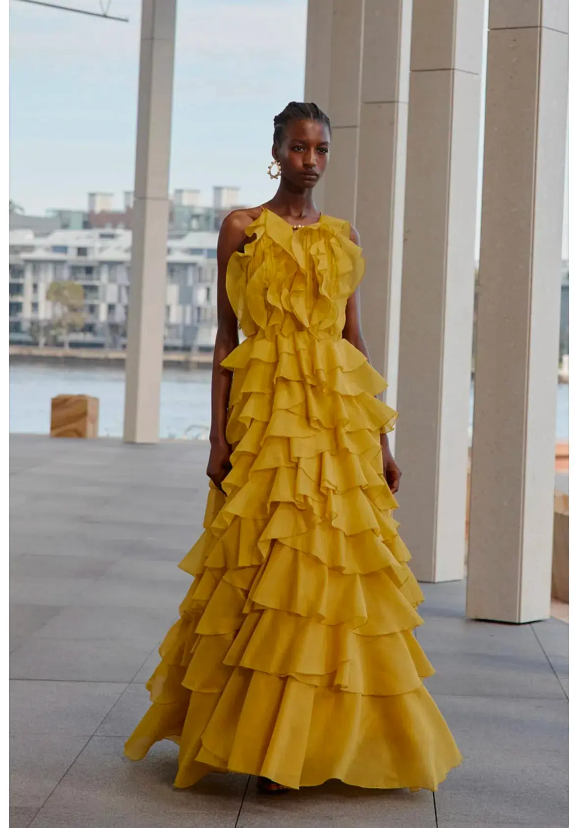 Aje Cleo Gown in Chartreuse Size 8 - Image 1