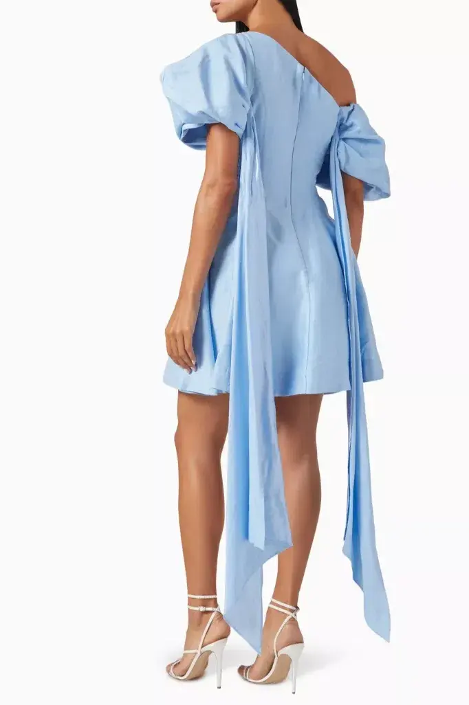 AJE ARISTA TULIP SLEEVE MINI DRESS POWDER BLUE SIZE 8 - Image 3