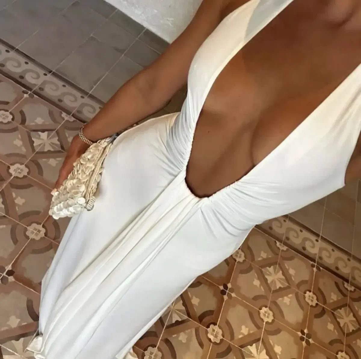 MISHA JENNIFER CUPRO MAXI DRESS SIZE 6 - Image 1