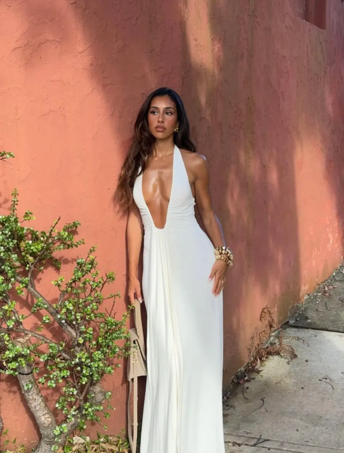 MISHA JENNIFER CUPRO MAXI DRESS SIZE 6 - Image 2