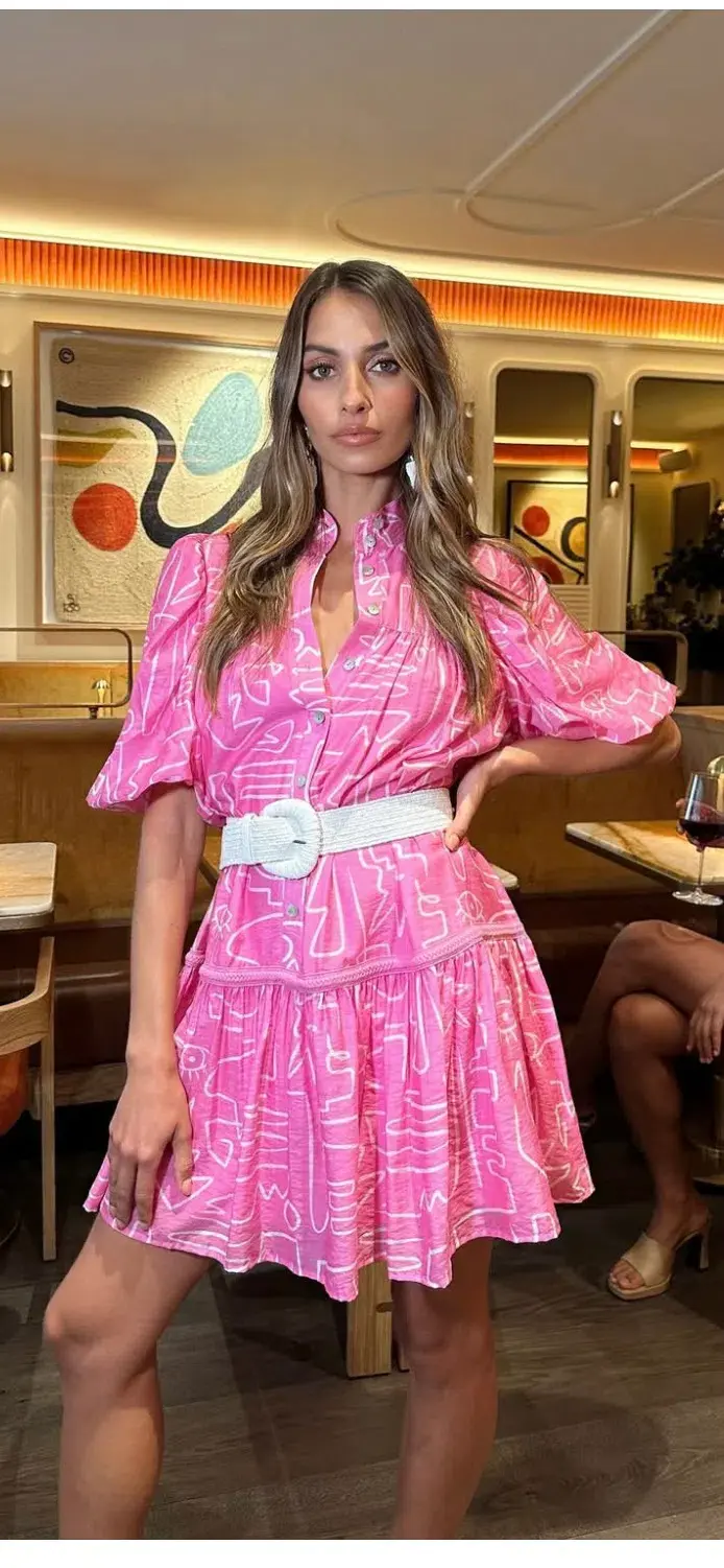 Sheike Optical Illusions Mini Dress Size 8 - Image 1