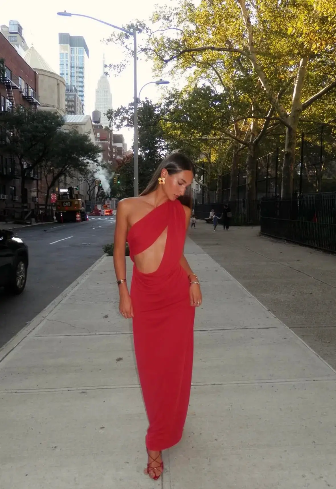 MISHA THE SOLSTICE CUPRO DRESS in CHERRY RED SIZE XS / 6 - 8  - Image 2
