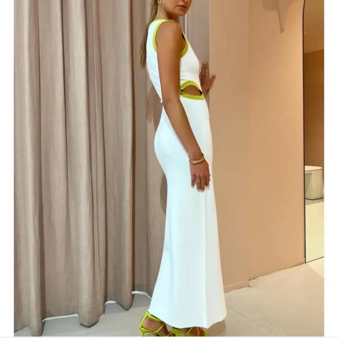 SIR the Label Evalina Cut Out Maxi Dress in Citrus Size 1/8  - Image 2