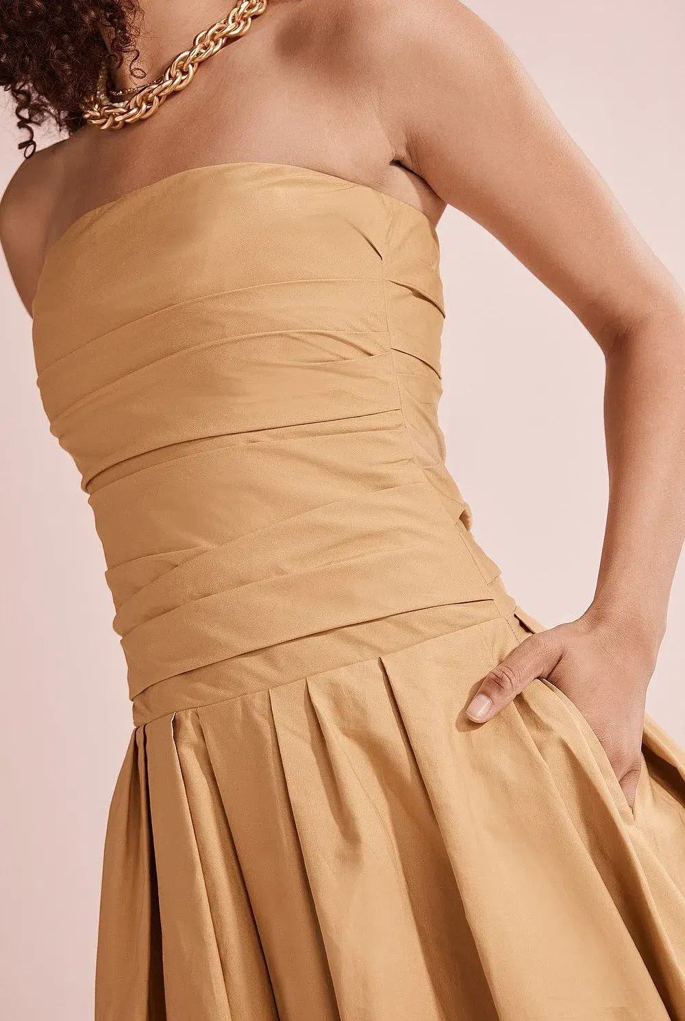 Country Road Strapless Bubble Dress - Image 1