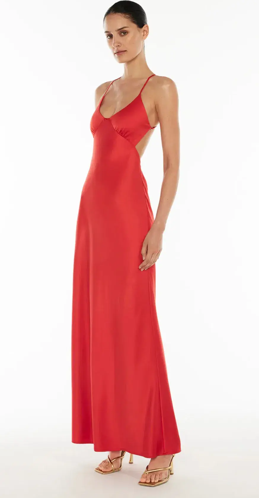 Saturation point slip dress red size 4 - Image 2