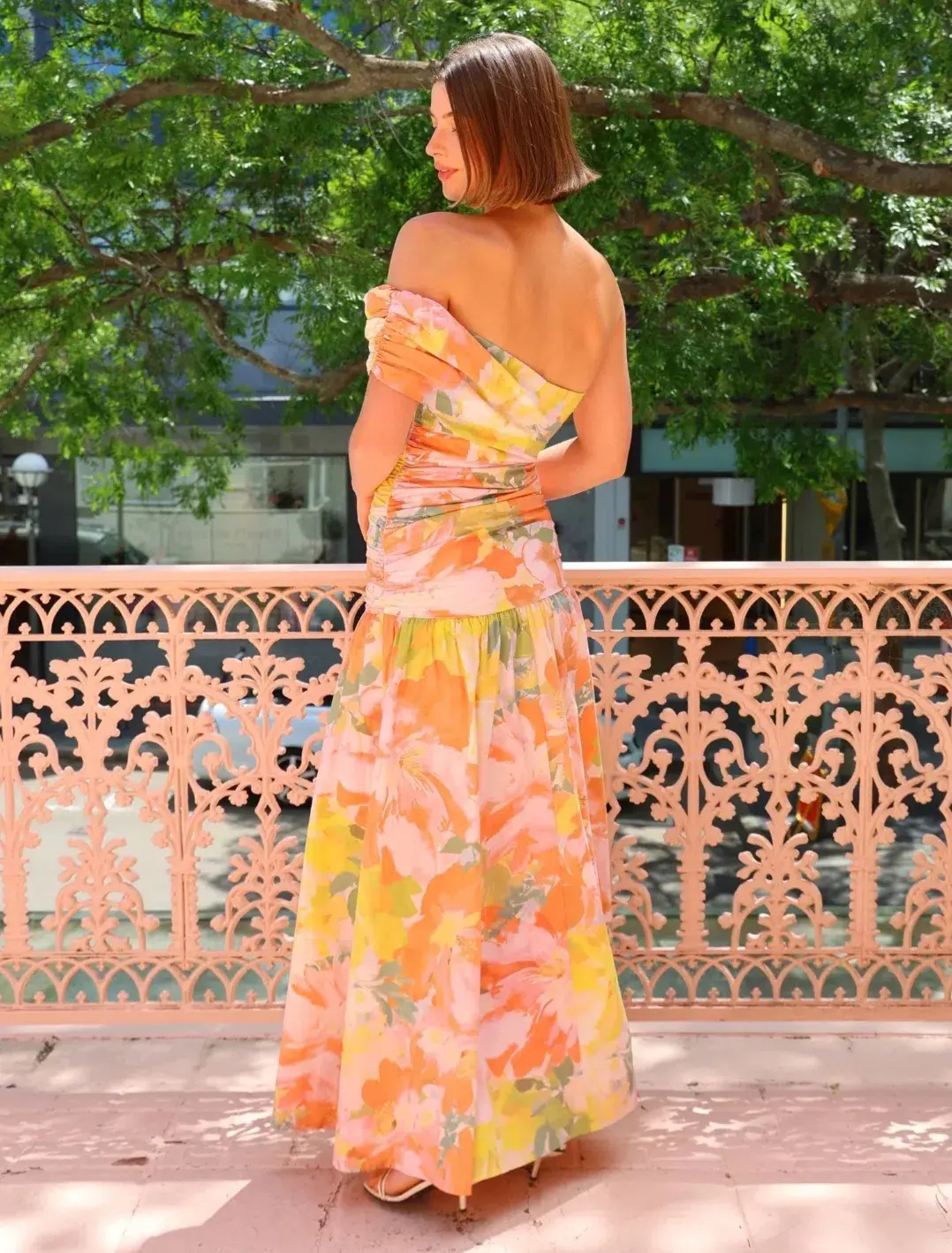 By Nicola Twist Maxi Dress in Floral Confetti Size 14 for rent on The Volte - main image