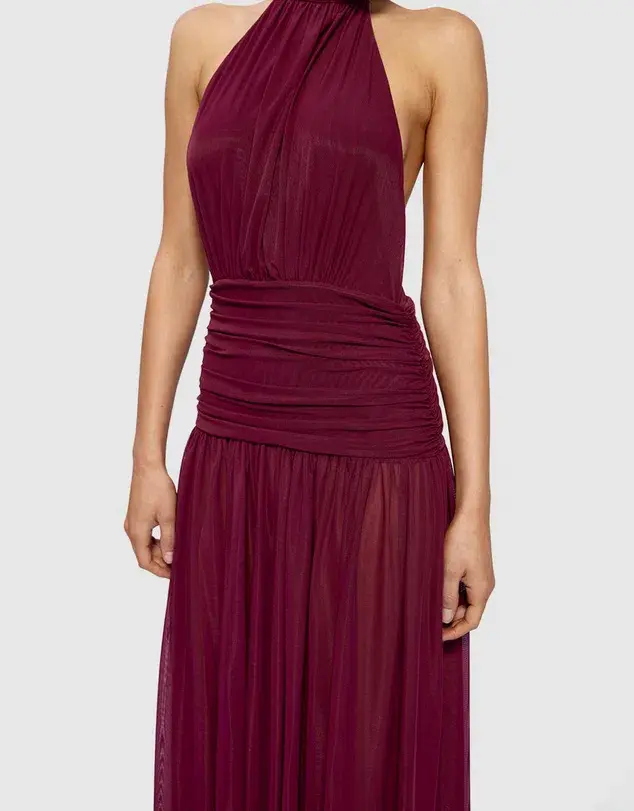 Effie Kats Verity Gown - Burgundy (size 8) - Image 4