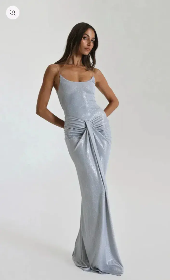 Natalie Rolt Allora Gown in Silver - Image 3
