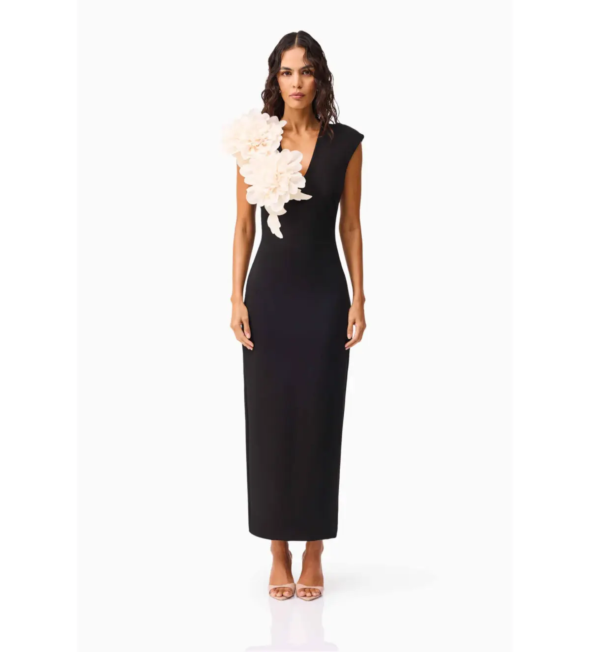Elliatt Zahara V-Neck Gown in Black Size M/AU 10 - Image 1
