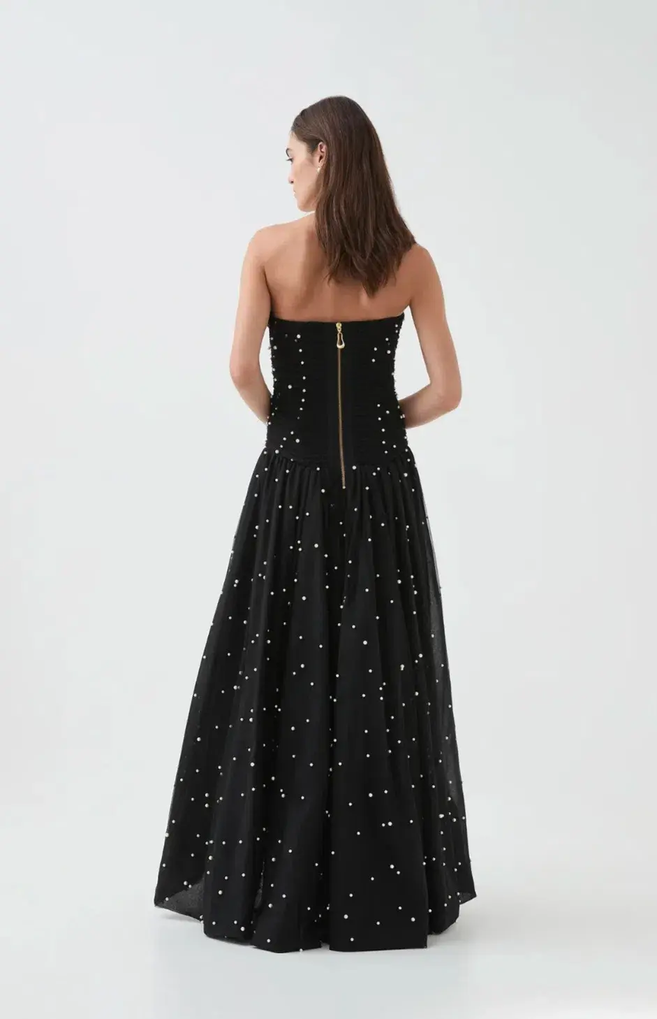 Aje Juniper Gown Black Size 12 for rent on The Volte - main image