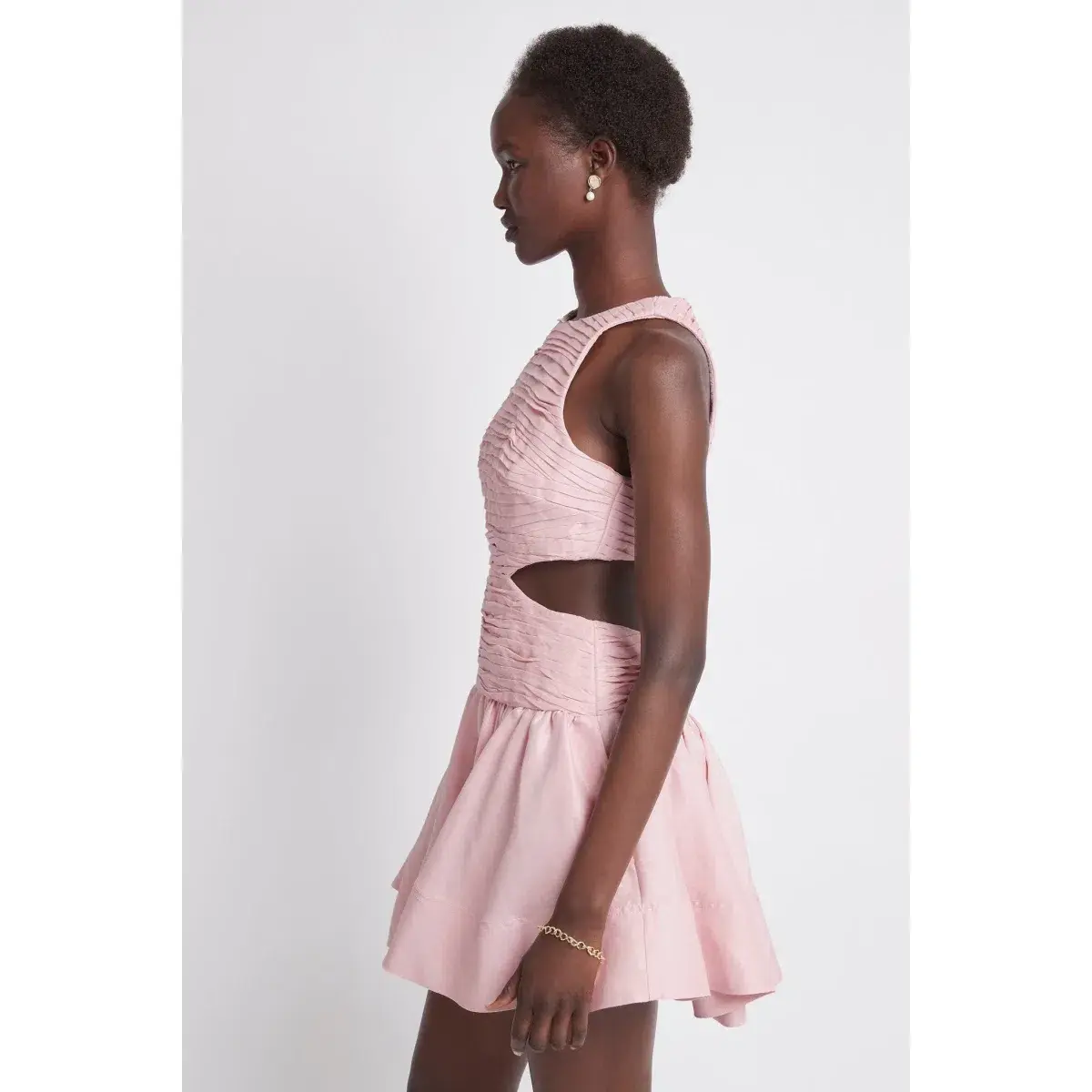AJE INTROSPECT CUT OUT MINI DRESS PINK Size 16 - Image 5