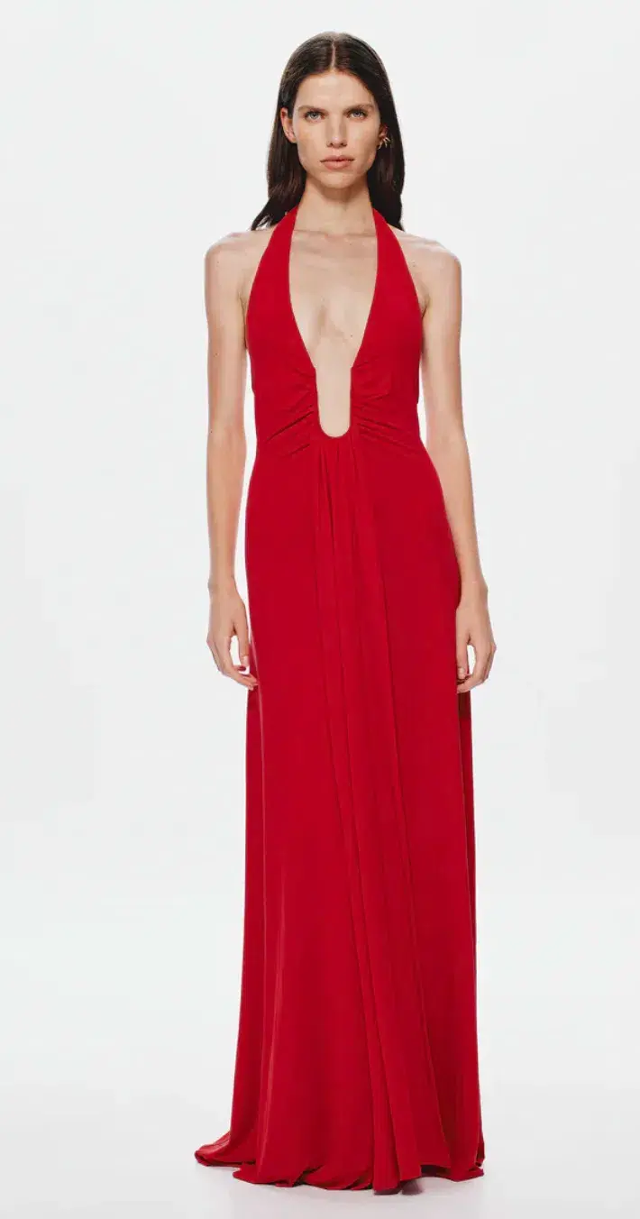 MISHA The Jennifer Cupro Maxi Dress Cherry Red Sz XS AU 6 - Image 1
