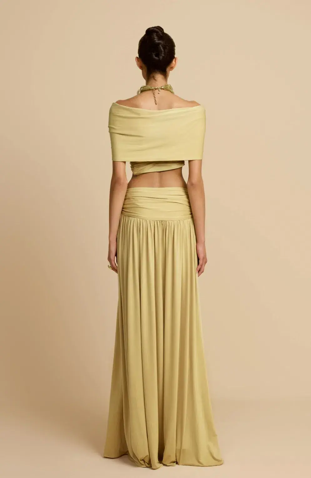 Arcina Ori Alessia Top & Maxi Skirt Set in Sand AU 6 for rent on The Volte - main image