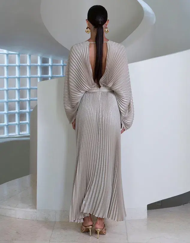 L’IDEE VERSAILLES GOWN in CHAMPAGNE SHIMMER SIZE 14 - Image 4