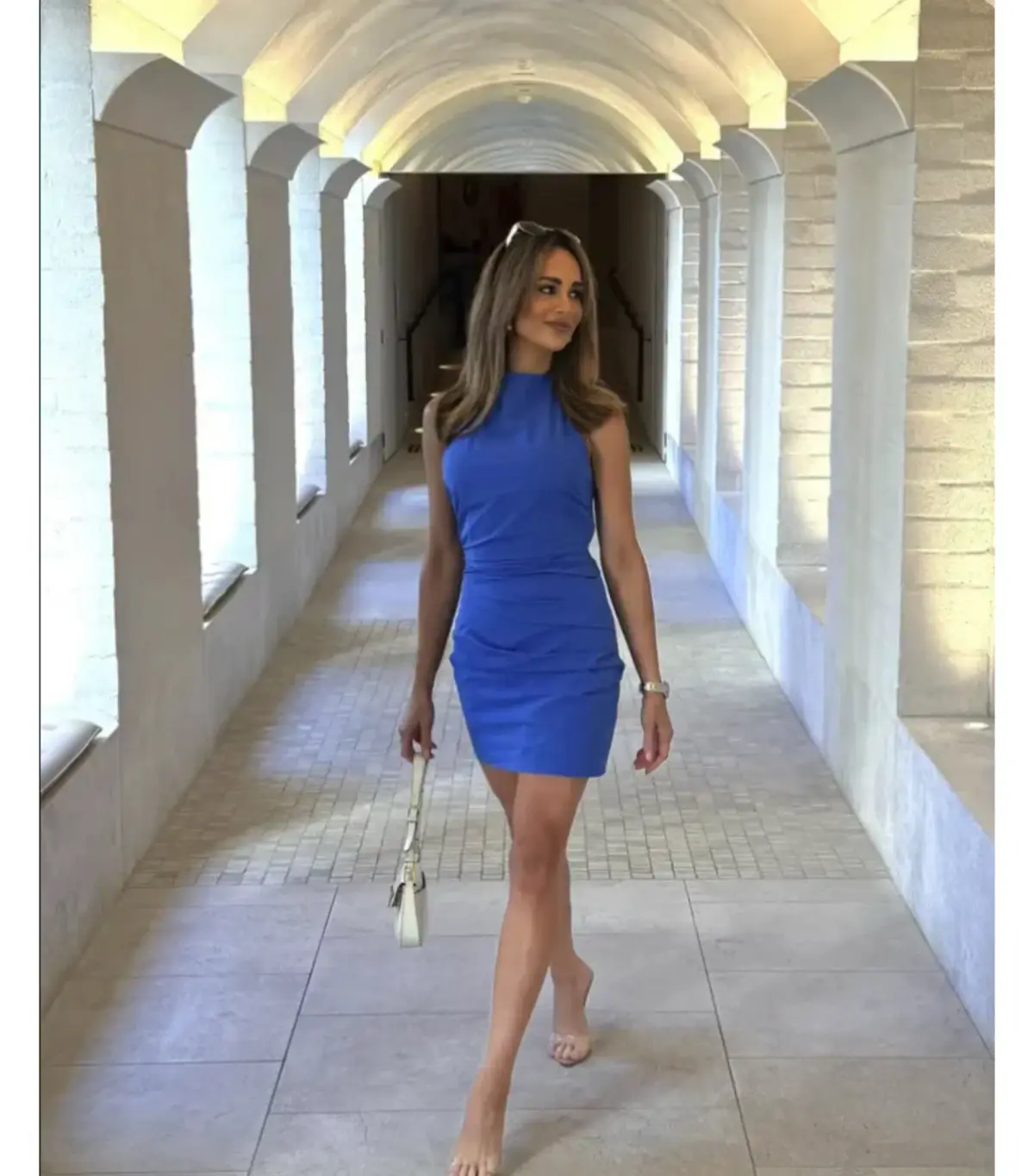 Sir the Label Sol Halter Mini Dress Cobalt Size 10 - Image 4