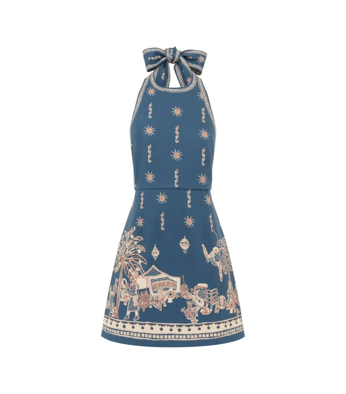 Alemais Acacia Mini Dress Blue Print Size 10 - Image 4