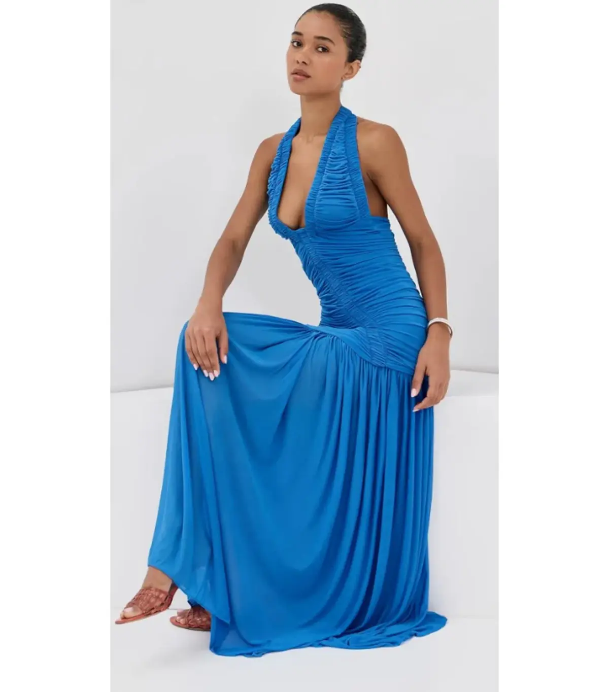 Christopher Esber Orion Gown Lapis Blue Size 8 - Image 2