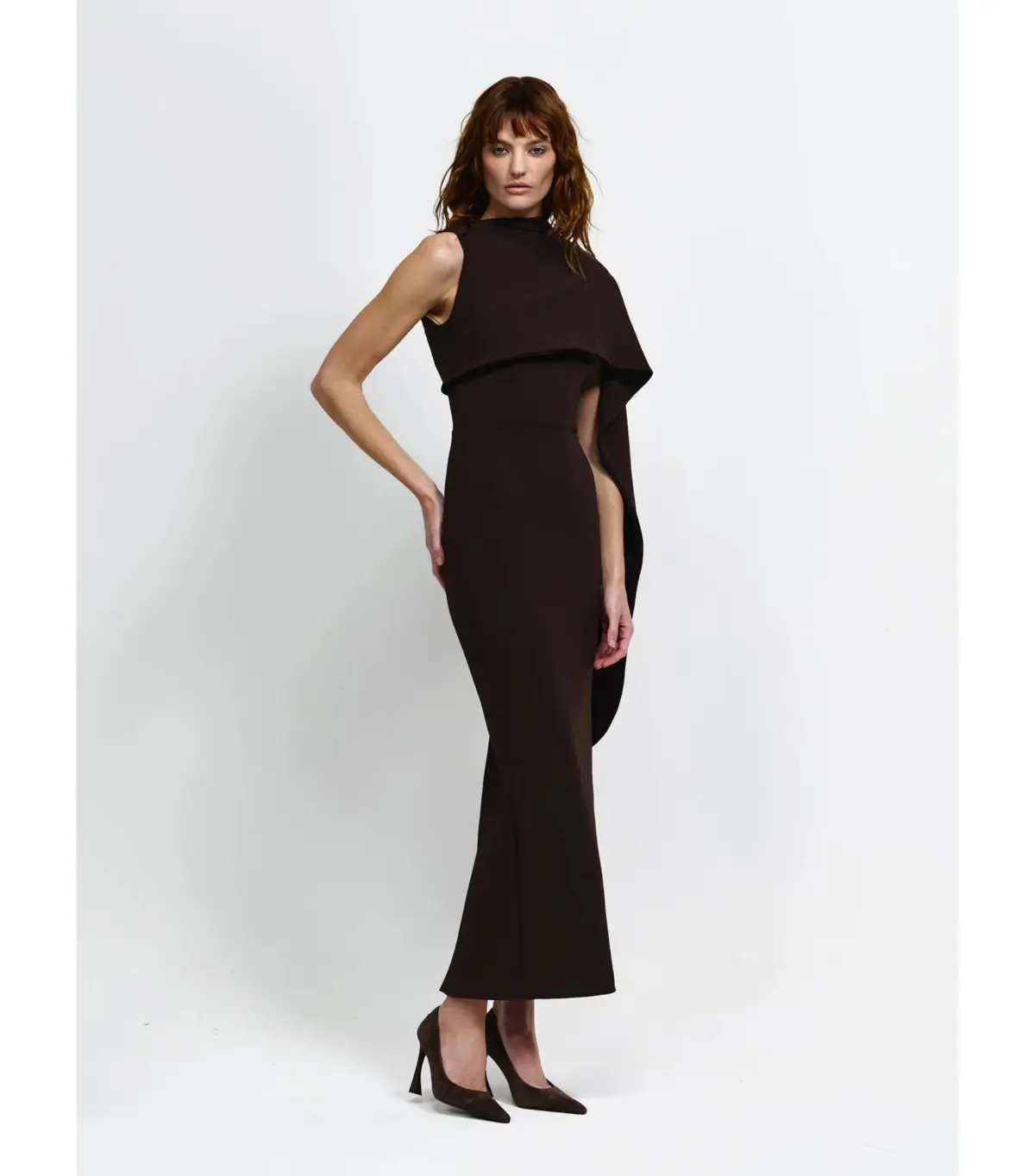 Effie Kats Romi Dress Chocolate Brown Size 10  - Image 3