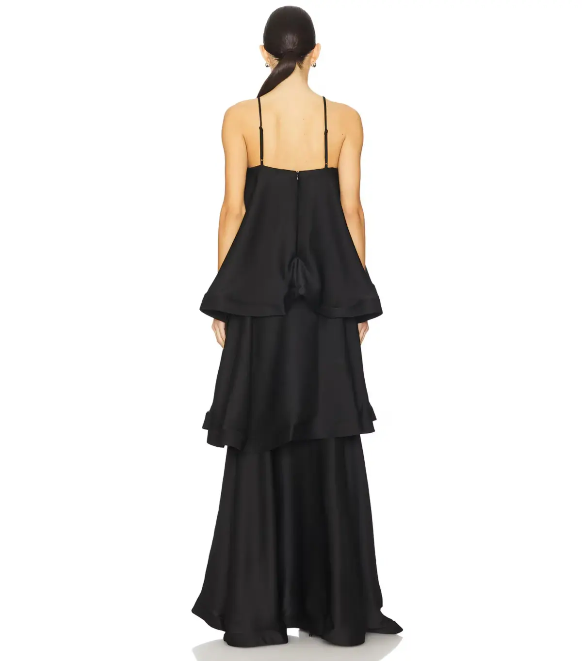 Elliatt Tilly Tiered Dress Black Size 8 - Image 3