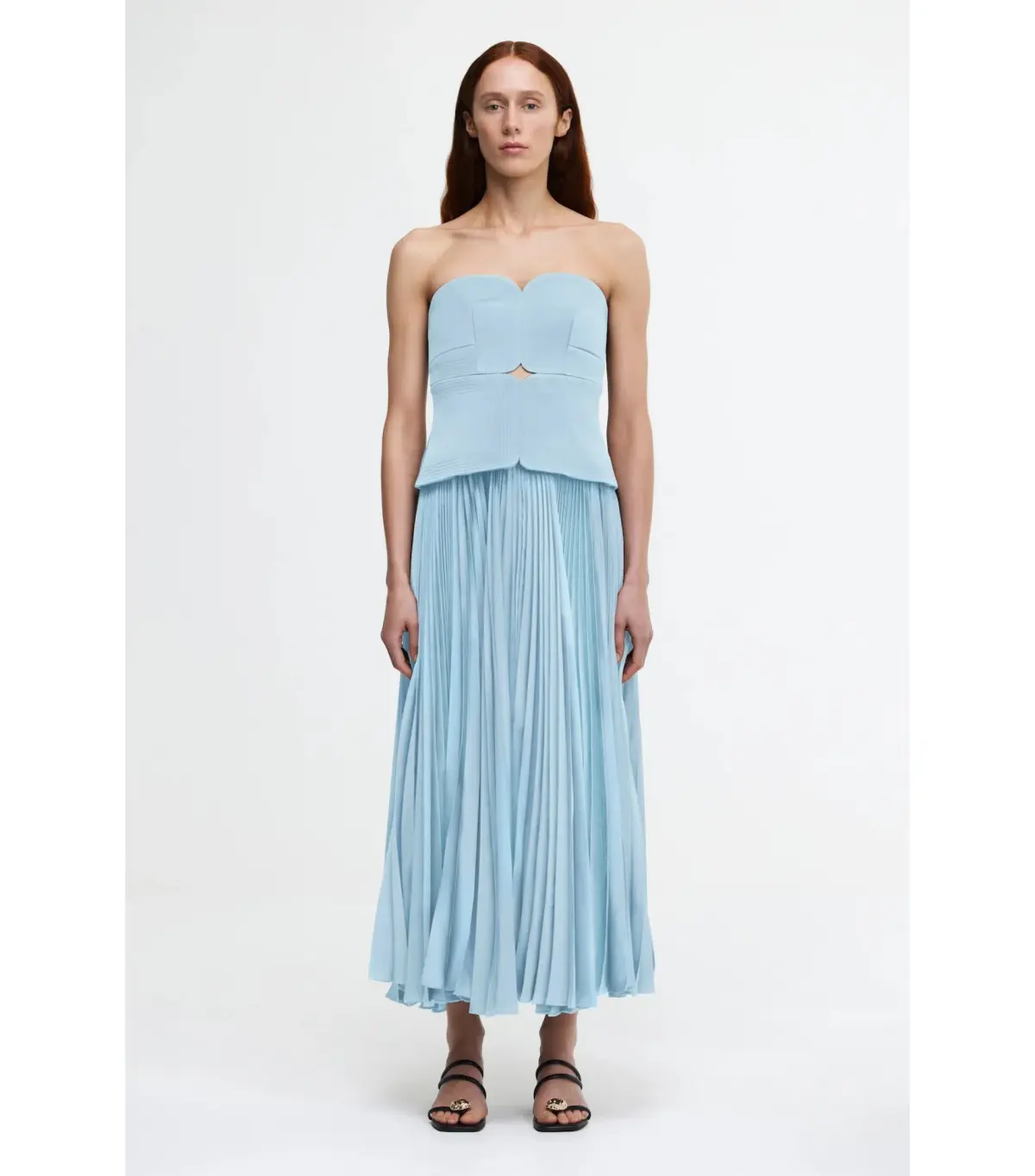 Acler Avonlea Midi Dress Blue Size 12 - Image 1