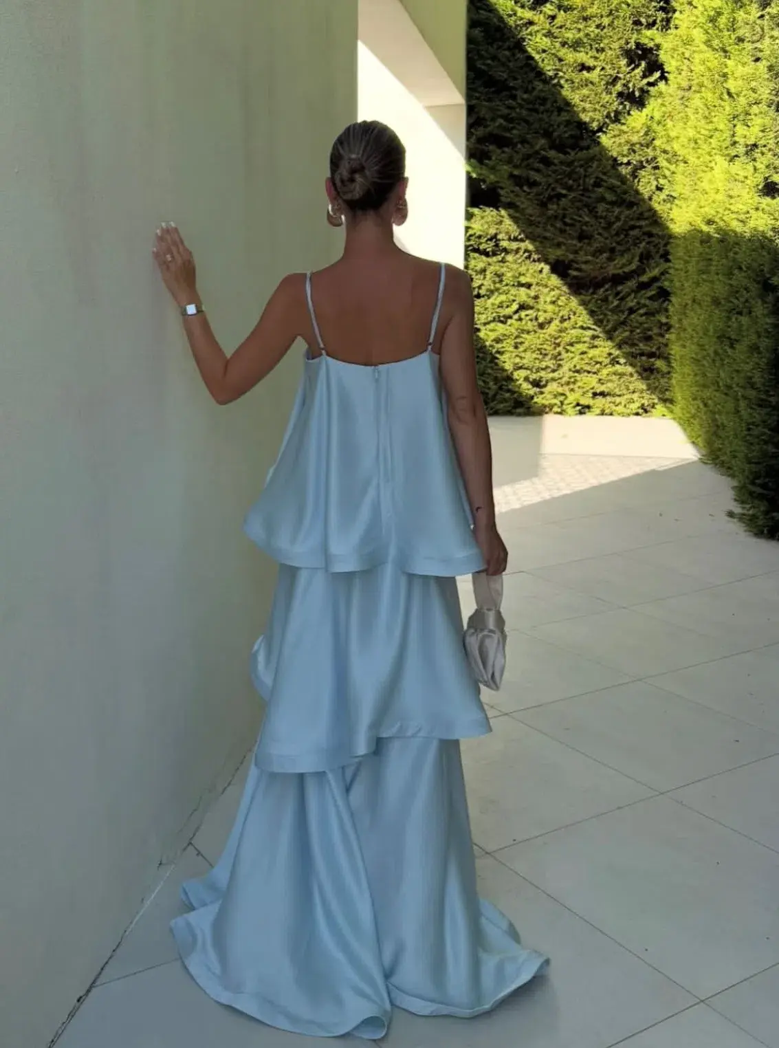 Elliatt Tilly Tiered Maxi Dress size L / 12 Blue  - Image 3