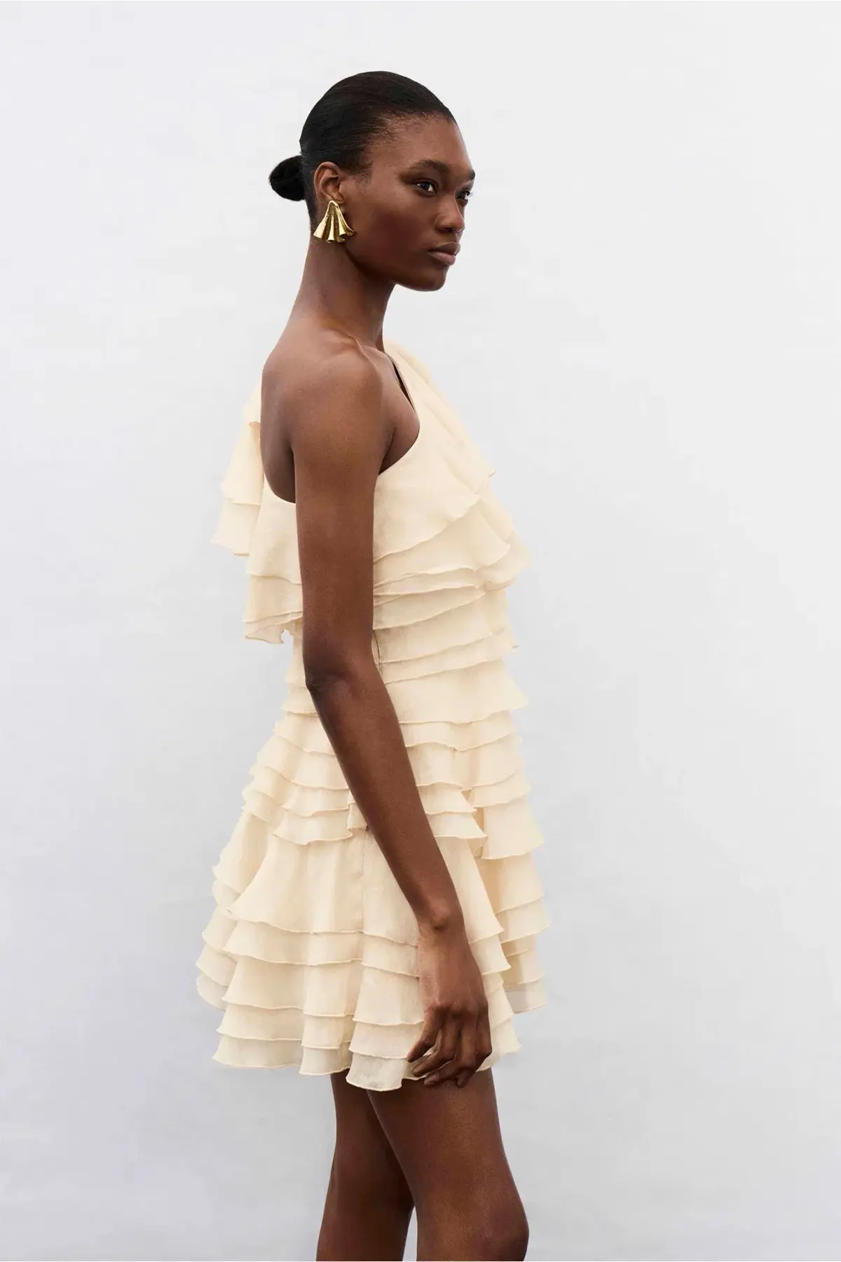 Aje Rosaline Mini Dress Size 12 Coconut Cream - Image 3