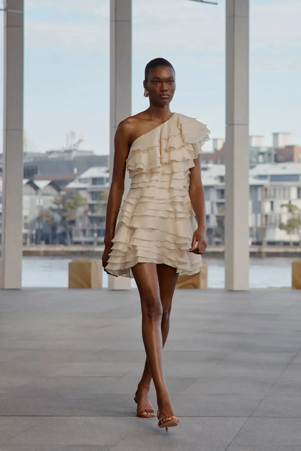 Aje Rosaline Mini Dress Size 12 Coconut Cream - Image 1