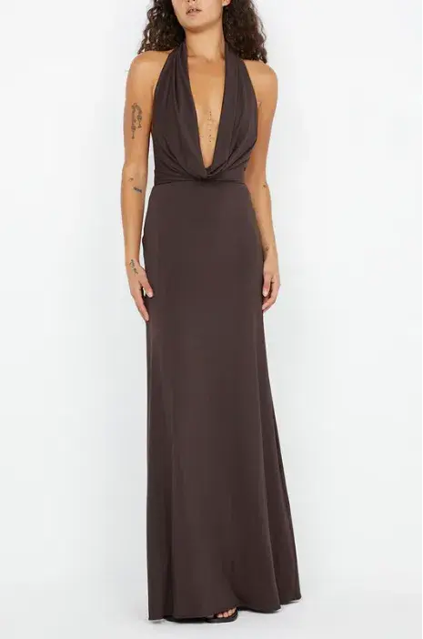 NESSIE COWL NECK MAXI DRESS SIZE 10 - Image 1