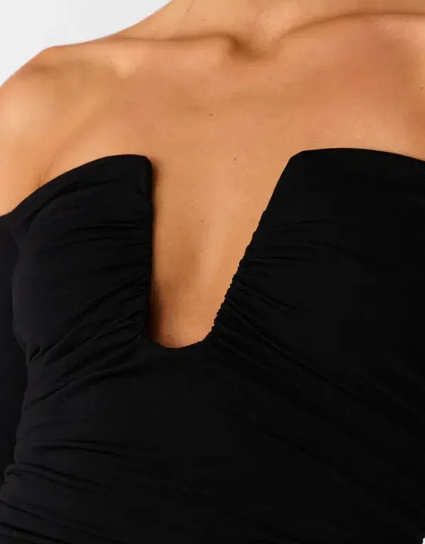 Misha Raelynn Matte Slinky Midi Dress Black Size 10/M - Image 5