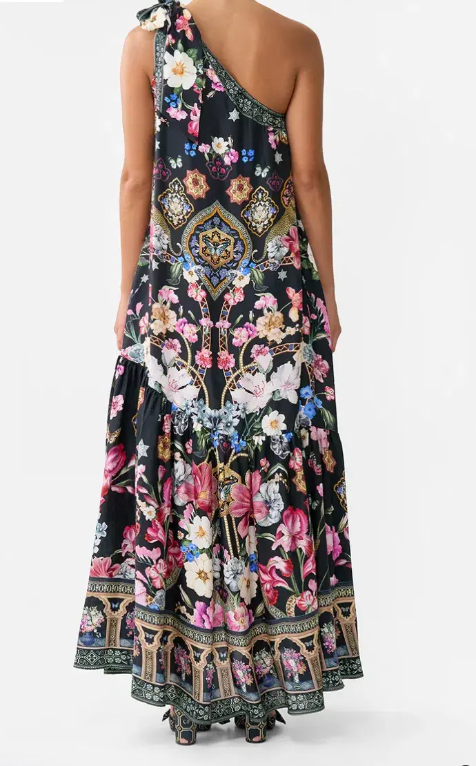 Camilla Tie One Shoulder Dress Midnight In Monserrate Size XS/S (8-10) - Image 2