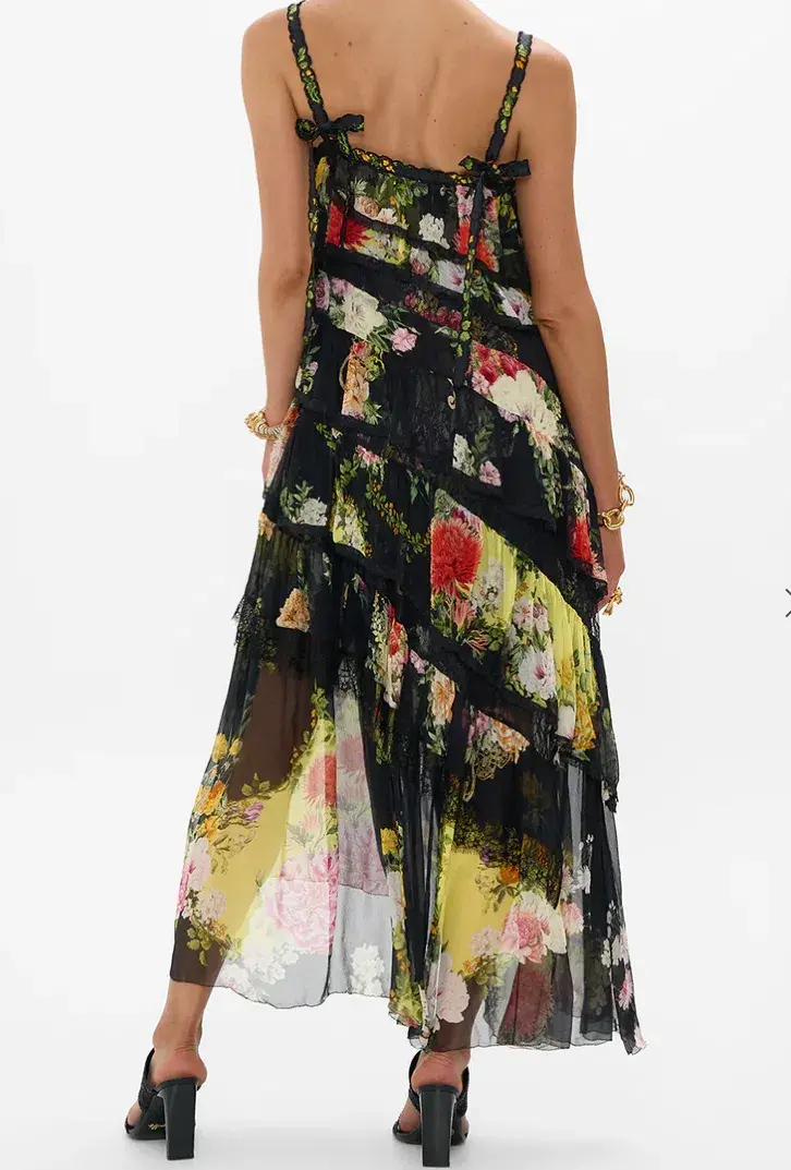 Camilla Asymmetric Spliced Lace Dress Adorned In Alexandria Size S (10) - Image 2